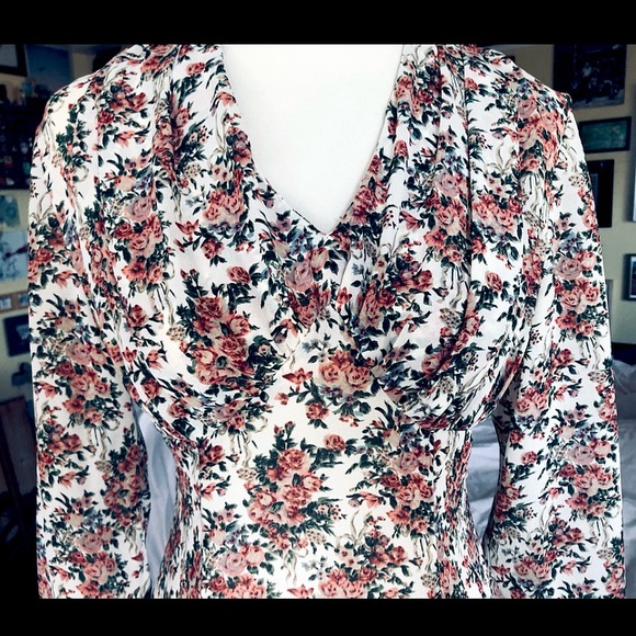 Vintage Dawn Joy Fashions Floral/Rose Dress - Picture 4 of 15